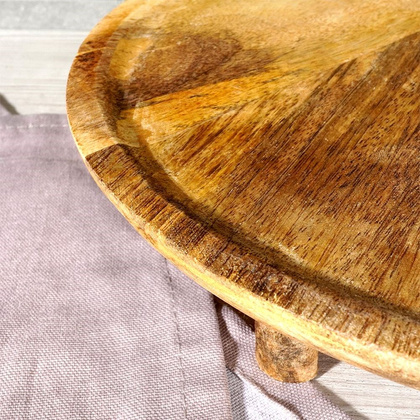 Deska drewniana / taca do serwowania na nóżkach 37 cm