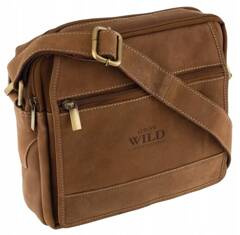 Skórzana męska listonoszka na ramię