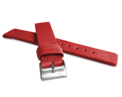 LAVVU Czerwony gładki pasek PLAIN z luksusowej skóry Top Grain - 16