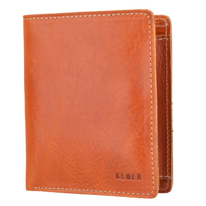 Portfel męski skórzany KEMER 348 Rudy - min. zamówienie 20 / 50 / 100 szt.