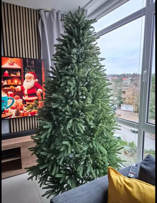 Choinka sztuczna PE08 180 cm FULL PE ZIELONA z metalowym stojakiem