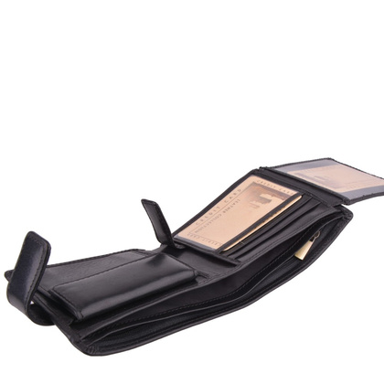 Portfel męski skórzany KEMER 005M/J Czarny - min. zamówienie 20 / 50 / 100 szt.