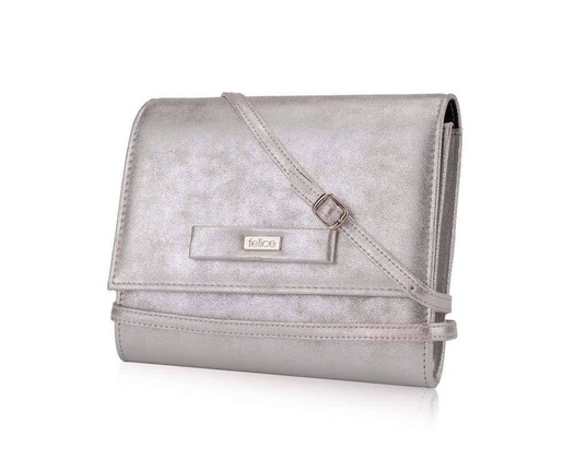 Damska kopertówka Felice F22 srebrna - min. zamówienie 20 / 50 / 100 szt.
