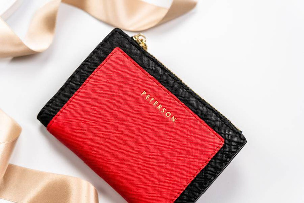 Portfel damski eko PTN 003-SAF Czarny+Red