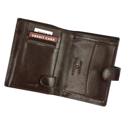 Portfel pionowy męski skórzany 0712/17-25 Brązowy