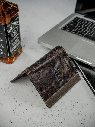Ekskluzywny portfel skórzany męski skóra naturalna