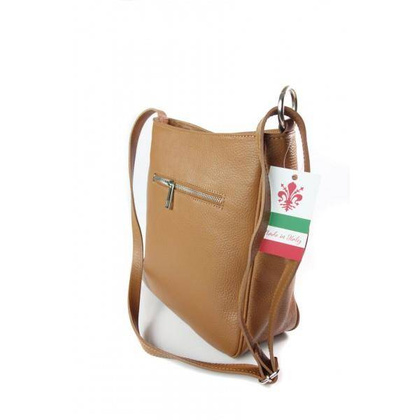 Duża listonoszka,przewieszka Vera Pelle Camel VP1313C