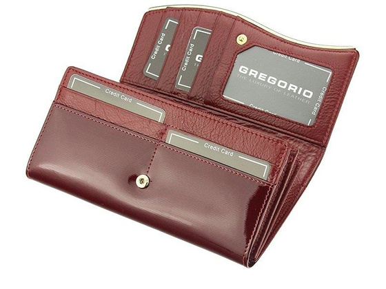 Portfel damski skórzany GREGORIO ZLF-106 Popiel