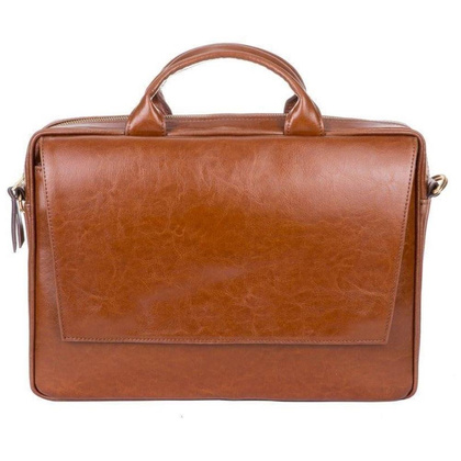 Skórzana torba na laptop 15.4 KEMER SOLIER FL14 Brązowa - min. zamówienie 20 / 50 / 100 szt.