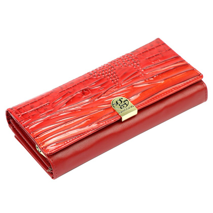 Portfel damski skórzany PELLUCCI AL-122 czerwony