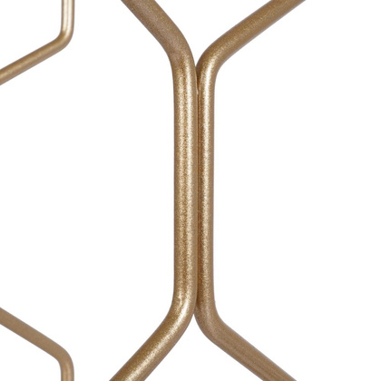 Stojak na wino metalowy złoty na 8 butelek 23x11x48 cm