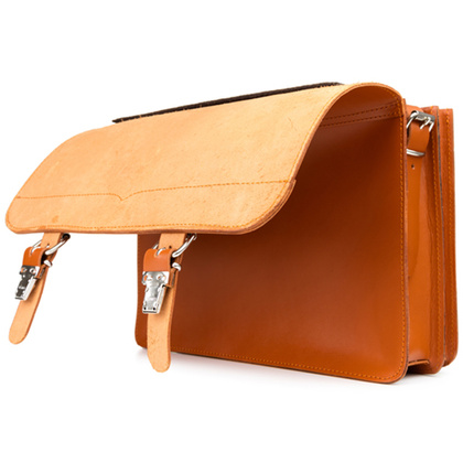 TECZKA SKÓRZANA 2W1 KEMER VOOC Vintage P112 BRĄZOWA