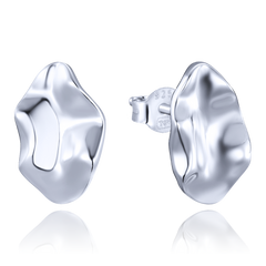 MINET Nowoczesne srebrne kolczyki