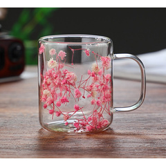 Szklanka termiczna z kwiatami w środku, róż - 250 ml 1szt SZK133