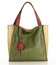 Modny skórzany shopper MAZZINI - Portofino Max multi moro zieleń militare - min. zamówienie 20 / 50 / 100 szt.