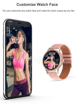 SMARTWATCH PACIFIC 18-2 - BRANSOLETA + PASEK: Rosegold / Biały (zy697b)