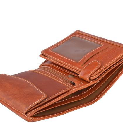 Portfel męski skórzany KEMER 012 Rudy - min. zamówienie 20 / 50 / 100 szt.