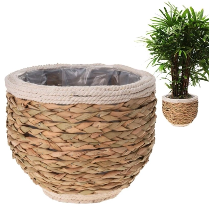 Doniczka osłonka pleciona na kwiaty rośliny 26x21 cm
