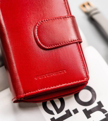 Peterson portfel skórzany PTN RD-41-GCL Red