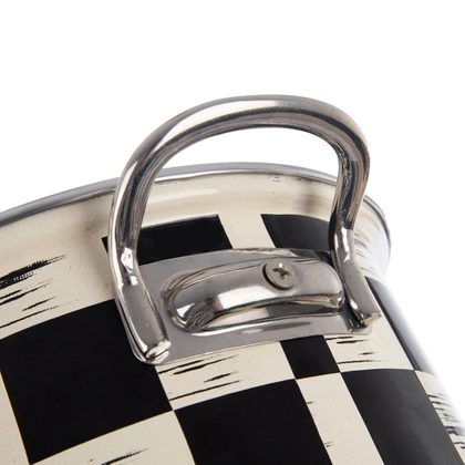 Garnek emaliowany SZACHOWNICA 22 cm, 3 l