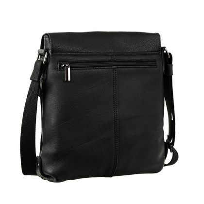 Męska torba na ramię Canaletto miękka skóra licowa i niklowane detale TM253