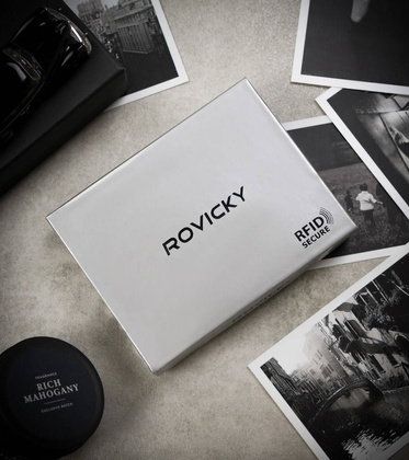 Skórzany portfel męski z kieszenią na dowód rejestracyjny