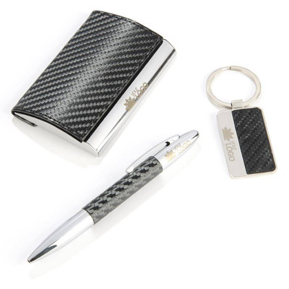 Zestaw upominkowy JOE brelok oraz długopis Czarny