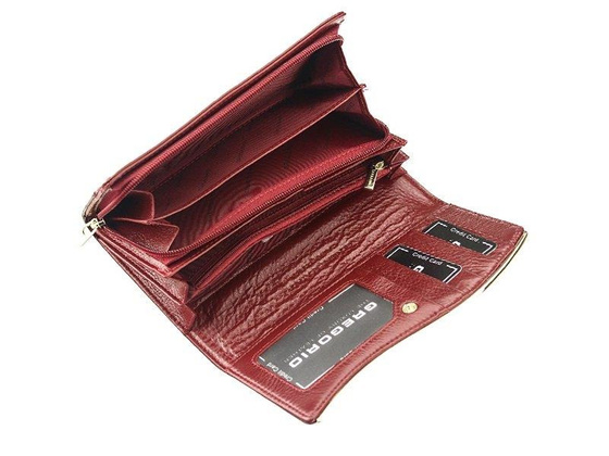 Portfel damski skórzany GREGORIO ZLF-106 Popiel