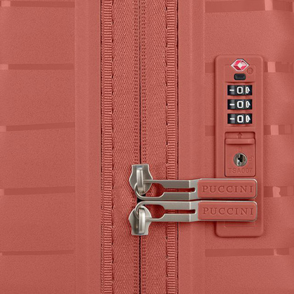 Mała kabinowa walizka PUCCINI MAURITIUS PP025C 9A Ceglana