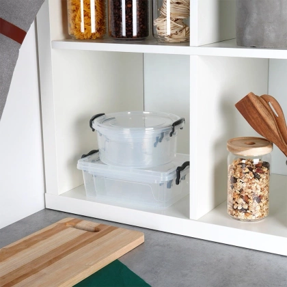 Pojemniki plastikowe ZESTAW 0,6L 1,2L 2L PROSTOKĄT z pokrywkami