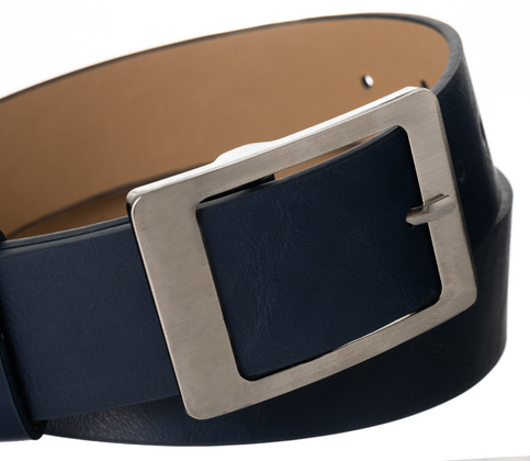 Cavaldi klasyczny pasek damski skórzany granatowy