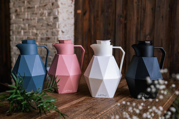 Termos z wkładem szklanym 1L GEO grafitowy 27503