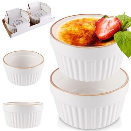 Miseczki do zapiekania porcelanowe białe 2 szt. 170 ml