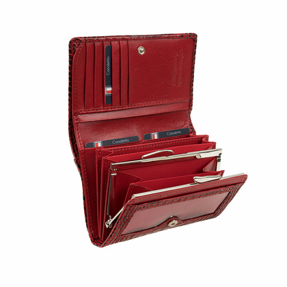 Portfel damski skórzany z biglem croco Canaletto PD1208s162