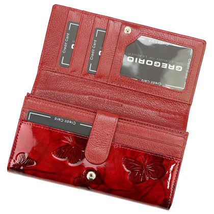 Portfel damski skórzany PELLUCCI BTS-102 Czerwony