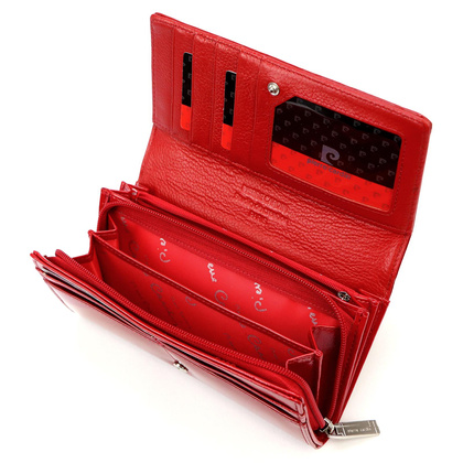 Portfel damski skórzany PIERRE CARDIN 07 SHINY 106 Czarny