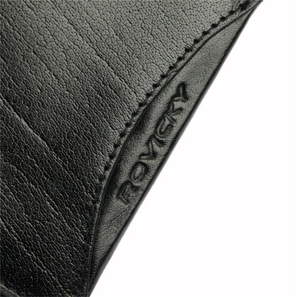 Cienki portfel męski z naturalnej skóry licowej ze schowkiem na suwak