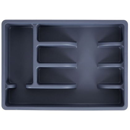 Organizer na sztućce przybory wkład do szuflady szary 5 przegródek 36x25,5x5,5 cm