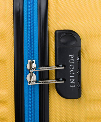 Średnia walizka PUCCINI CALIFORNIA ABS018B 6C Żółta