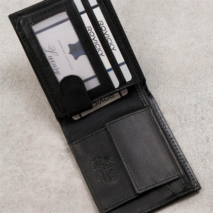 Cienki portfel meski ze skory naturalnej