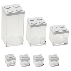 Zestaw pojemników Brickstore 7 szt biały