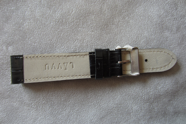 LAVVU Czarny szyty pasek CROCO z luksusowej skóry Top Grain - 18