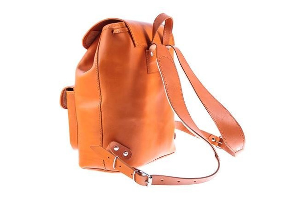 Duży plecak skórzany KEMER VOOC Vintage P38 brąz