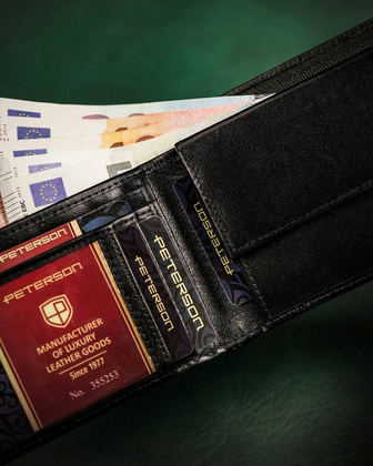 Skorzany portfel meski bez zapiecia zewnetrznego