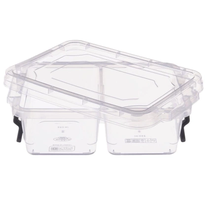 Pojemnik kuchenny dzielony do przechowywania żywności z pokrywką zamykany 500 ml