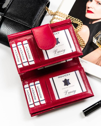 Portfel damski skórzany R-RD-40-GCL Magenta