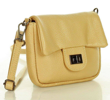 Mini torebka etui na telefon na pasku wizytowa listonoszka phone pouch - MARCO MAZZINI karmelowy beż - min. zamówienie 20 / 50 / 100 szt.