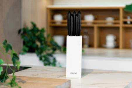 Zestaw noży w białym bloku 5 szt. Caro 27978