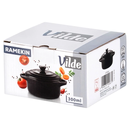 Miseczka do zapiekania porcelanowa z pokrywką 300 ml