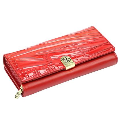 Portfel damski skórzany PELLUCCI AL-106 czerwony